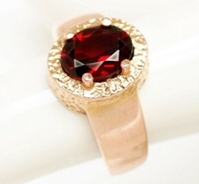 Scala Damenring 9 Karat 375 Gold 4,52g Rotgold Roségold Granat Granatstein Gr.52