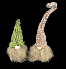 Frank Flechtwaren Deko Zwerg / Gnome / Wald Wichtel - 2er Set - 15 cm