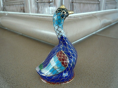 Cloisonne ente gans - ente, figur