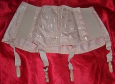 RAR fester Vintage Hüfthalter Strapsmieder 68 rose Strumpfhalter Straps neu (m17