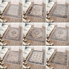 Teppich Klassisch Orientalisch Wohnzimmerteppich Orient Muster Beige Creme TOP