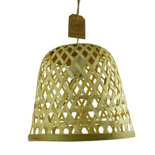 Eglo Kirkcolm Pendelleuchte Hängeleuchte Bambus 30x110cm Natur Look Vintage E27