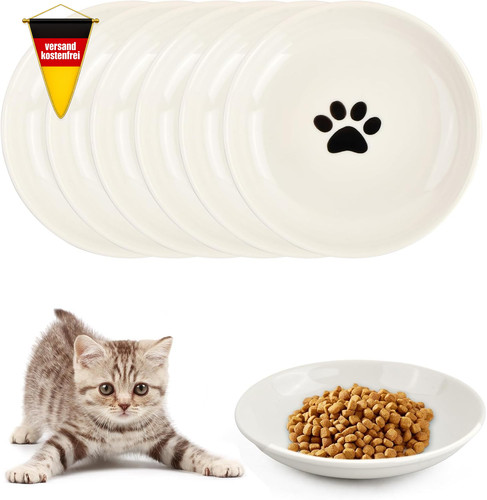 Katzennapf keramik flach 6er - katzennapf,