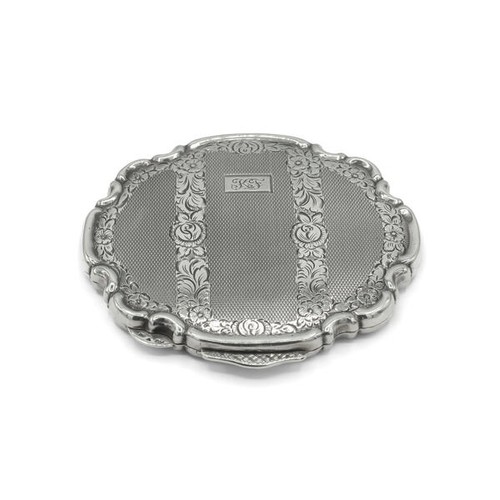 Puderdose 900er silber mit - puderdose,