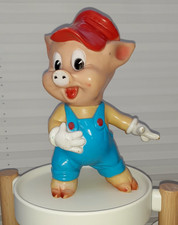 Walt Disney, Figur, Gimmi, Quietsch - Figur, ca. 24 cm groß, Schweinchen, alt