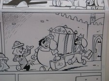 Originalzeichnung FELIX: Wups & Waldi (Kauka/Bastei) die Prinzessin gerettet!!!