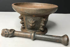 Bronze mörser mit - mörser, mascaron