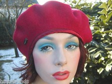 Damen Mütze Baskenmütze Kangol dunkelrot Top Mode Damenhüte Herbst Winter Frech