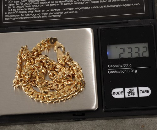 Wuchtige 50cm gold kette - wuchtige, gold-kette