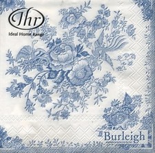 3 lose Servietten ~ Asiatic Pheasant blue Asiatisches Muster Vögel 