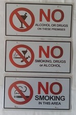 3 Stück Blechschilder "NO"