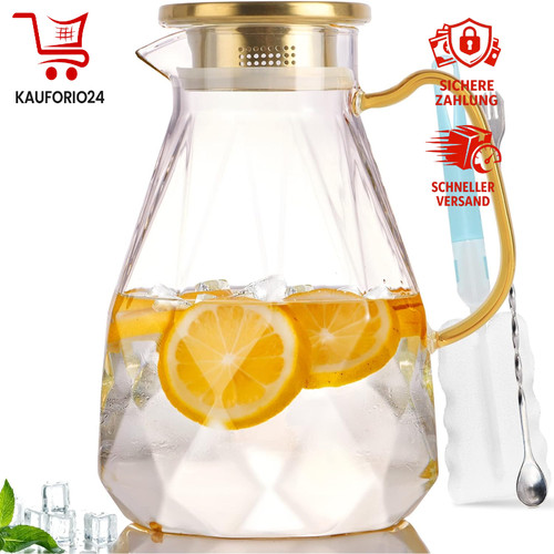Glaskaraffe liter mit - 2,2,