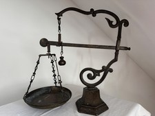 alte antike große Balkenwaage Apothekerwaage Messing Vintage