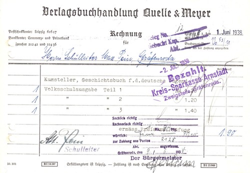 Rechnung verlagsbuchhandlung - rechnung,,