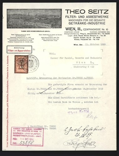 Rechnung wien 1929 theo - rechnung, 1929,