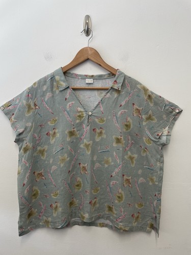 Poetry boxy linen blouse size - boxy,