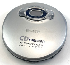 Sony Portable CD Player D-EJ611 CD Walkman G Protection JOG Proof Silber Discman