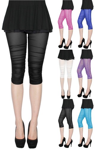 Capri netz leggings - netz, damen