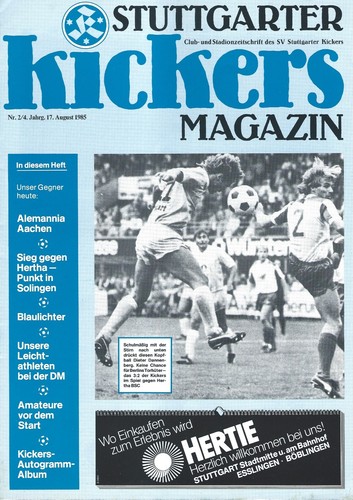Programm 1985 stuttgarter - programm, 1985/86