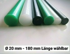 PE1000 Rundstab UHMW Vollmaterial Ø 20-200 mm Grün/Natur/Schwarz L= wählbar