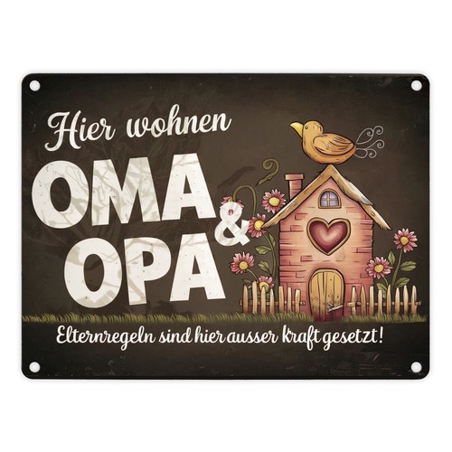 Hier wohnen oma und - hier, opa