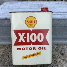 Shell X-100 Öldose weiß 60er