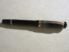 PARKER Duofold Füller schwarz, mit 18K, 750 Goldfeder, vintage und zeitlos schön