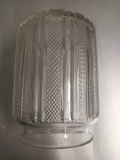 Jugendstil  2 Lampenglocken im Facettenschliff