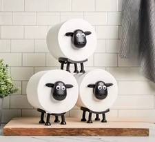 3er Set Rollenhalter in Schafsform Zubehör lustig WC Badezimmer