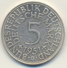 BRD 5 Mark 1951 G gutes vz