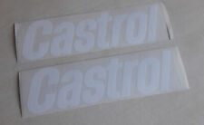2 Castrol Aufkleber 20 cm - transparente Folie - weisse Schrift - Sticker Decal 