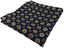 Seideneinstecktuch marine blau