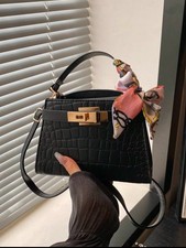 Schwarze Damen-Schultertasche