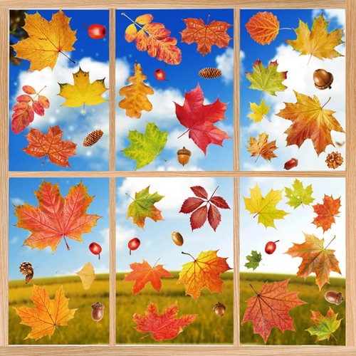 Herbstdeko fensterbilder - herbstdeko, 6