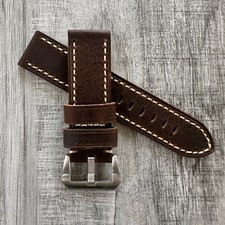 Echtleder 26mm Uhrenarmband Für Panerai - Vintage Brown Ersatz Band