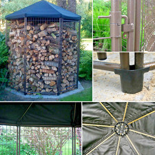 Brennholzablage 185x180cm