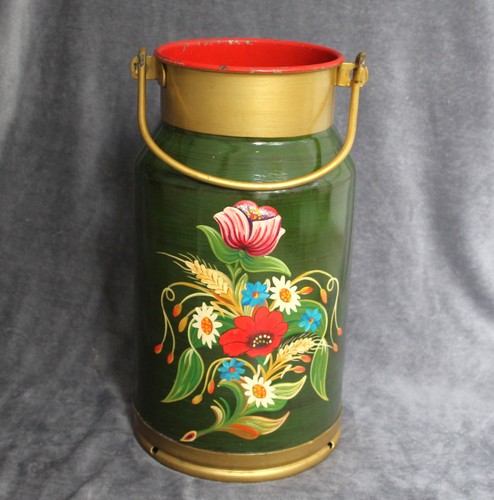 Alte milchkanne 20l handbemalt - milchkanne,