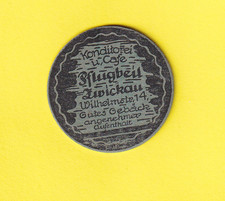 (Nr. 363 ) Briefmarken-Kapselgeld aus Zwickau, Pflugbeil 5 Pfg.