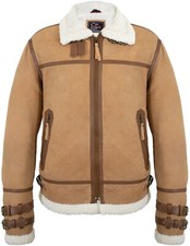 Herren Fell Lederjacke aus