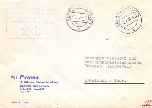 415700 ddr zkd dienstblg - ddr, veb