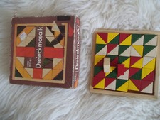 DDR  VERO Holzbaukasten - Dreieckmosaik - Lesen!