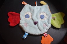 Kaloo Colors Eveil Eule blau orange rot grün Schmusetuch Schnuffeltuch