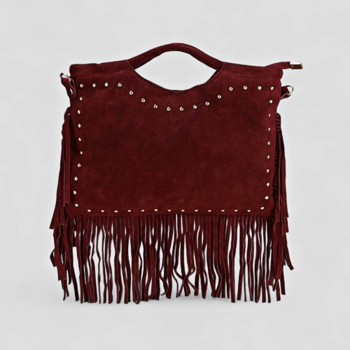 Tasche wildleder mit fransen - mit,