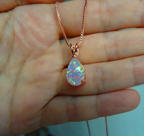 Opal halskette rosegold - halskette,