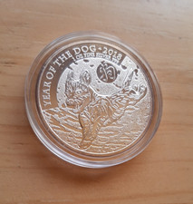 Großbritannien 2 Pounds  2018 Jahr des Hundes 1 Oz Feinsilber !!!