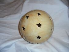 Advent-oder Weihnachtsdeko -  Keramik-mit durchbrochenen Sternen -  beige