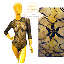 LEO LACE STRING BODY by Wolford Ivy Blue Green Transparentes Netz Design