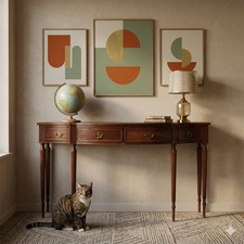 Vintage Konsole Buchenholz