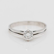 Ring 585/14K Weißgold Diamant