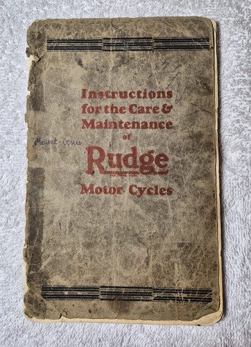 Rudge motorcycles care - motorcycles, &